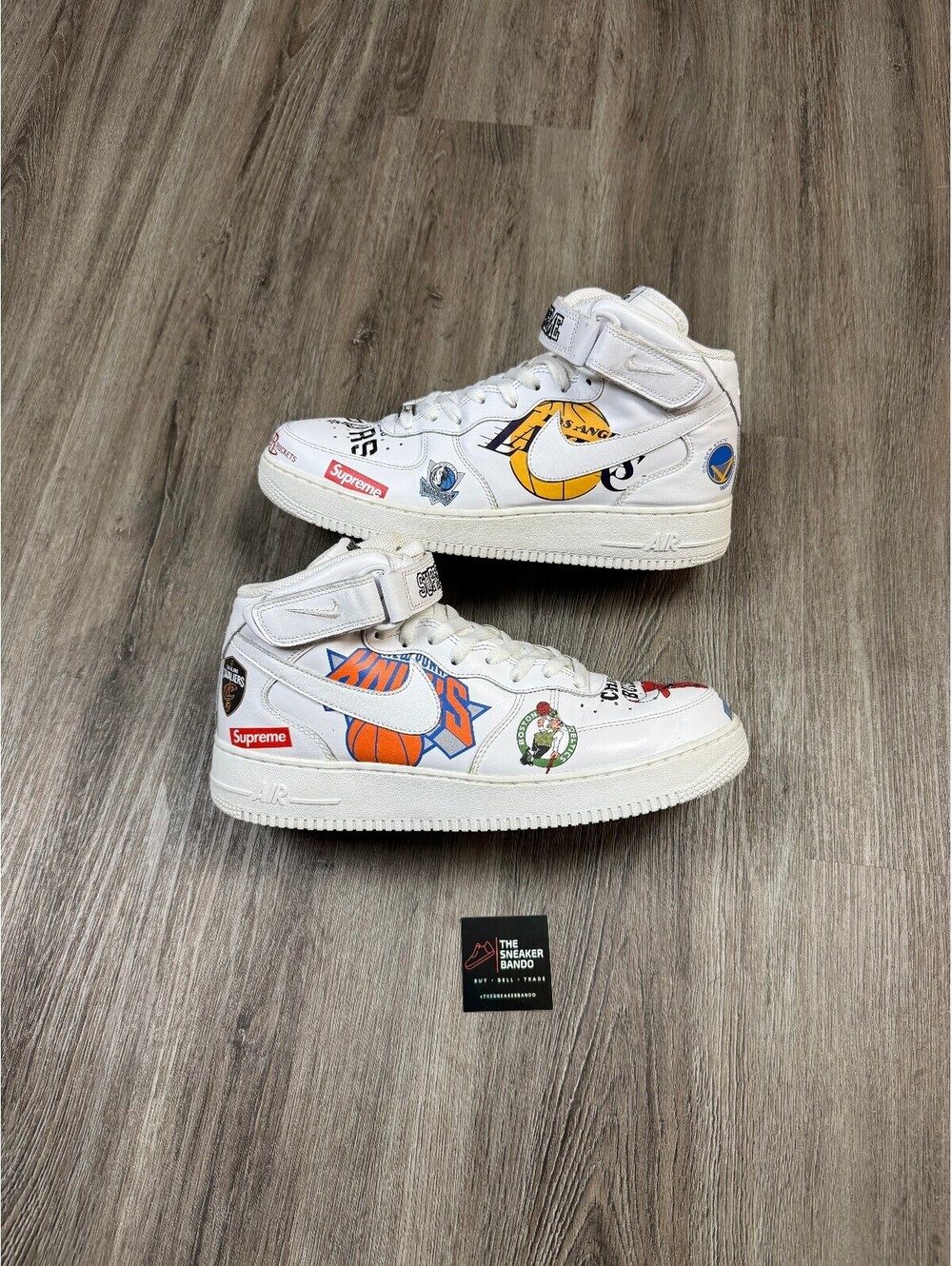 Size 10.5 - Nike Air Force 1 Mid Supreme NBA White